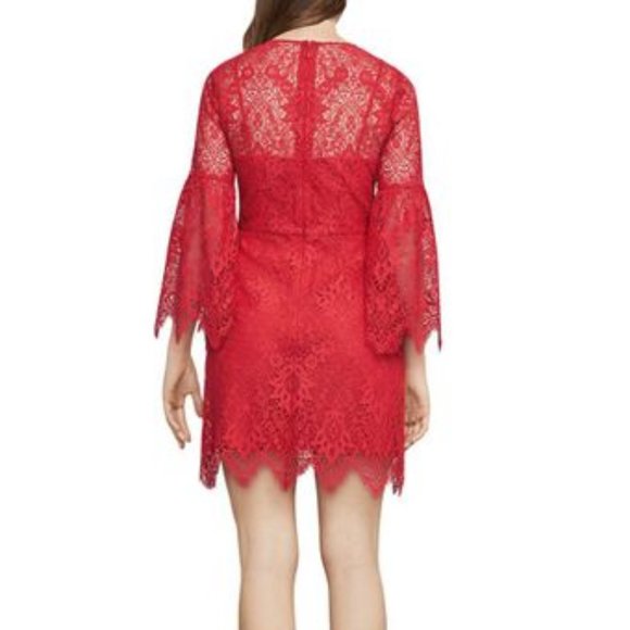 NEW" BCBG MAXAZRIA Daniella Lace Red Color Dress Size 8 $348 - Picture 4 of 4